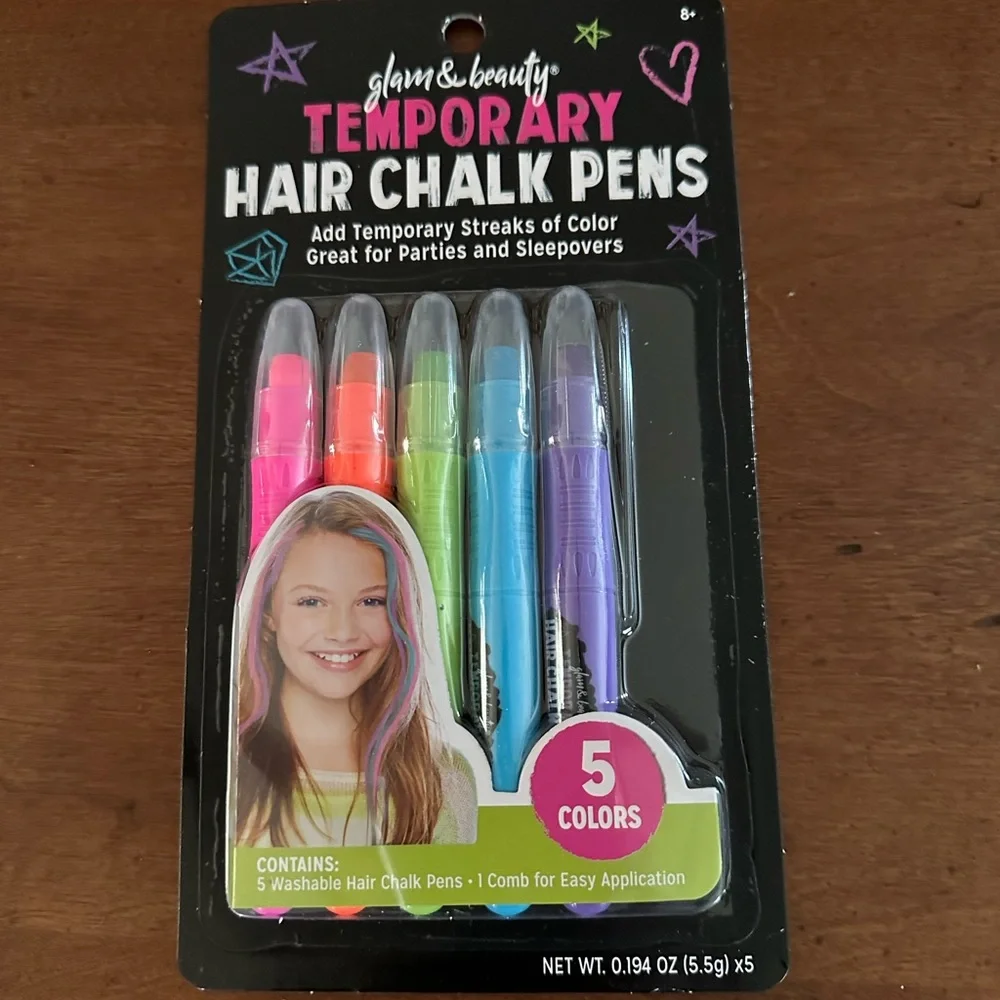 🌵3/$15 glam & beauty Temporary Hair chalk pens with comb (see description)